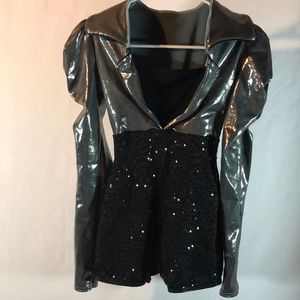 Silver jazz dance costume